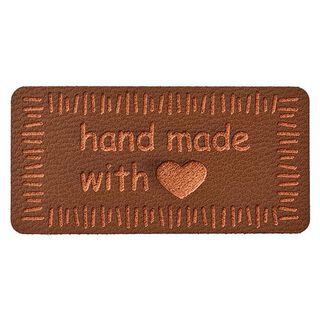 Dekorationsdetalj Handmade with Love [ 40 mm ] – brun, 