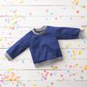 Lätt bomullssweat enfärgad – indigo,  thumbnail number 7
