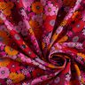 Viskostyg Sommarblommor – eldröd/svart,  thumbnail number 3