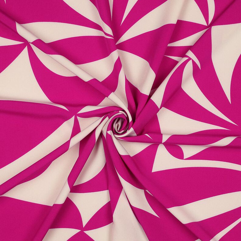 Stretchblustyg geometriskt | Poppy Fabrics – purpur/cashew,  image number 3