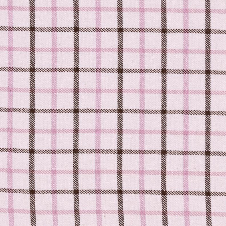 bomull skjorttyg rutmönster – rose/pastellviolett,  image number 1