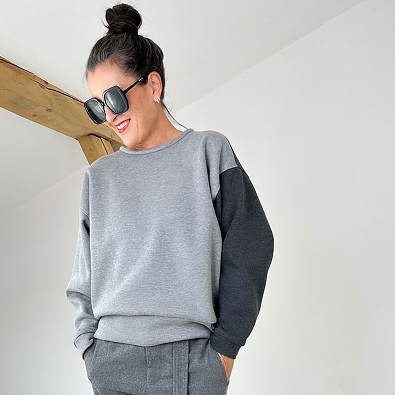 FRAU ZORA Oversized tröja med brett fållband | Studio Schnittreif | XS-XXL,  image number 3