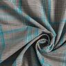 Viskosblandning glencheck – turkos/svart,  thumbnail number 3