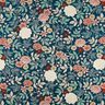 Dekorationstyg Jacquard Vintageblommor – petrol/mörkröd,  thumbnail number 1
