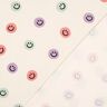 Bomullsflanell smilies | Poppy Fabrics – elfenbensvit/gammalrosa,  thumbnail number 3