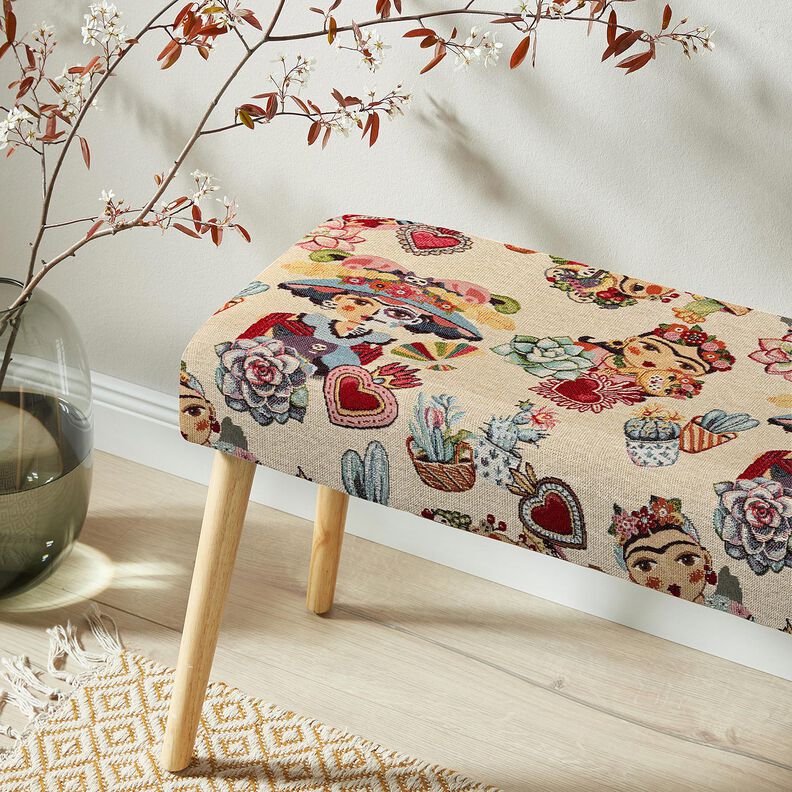 Dekorationstyg Gobel&auml;ng kvinnliga konstn&auml;rer &ndash; ljusbeige/r&ouml;d,  image number 5