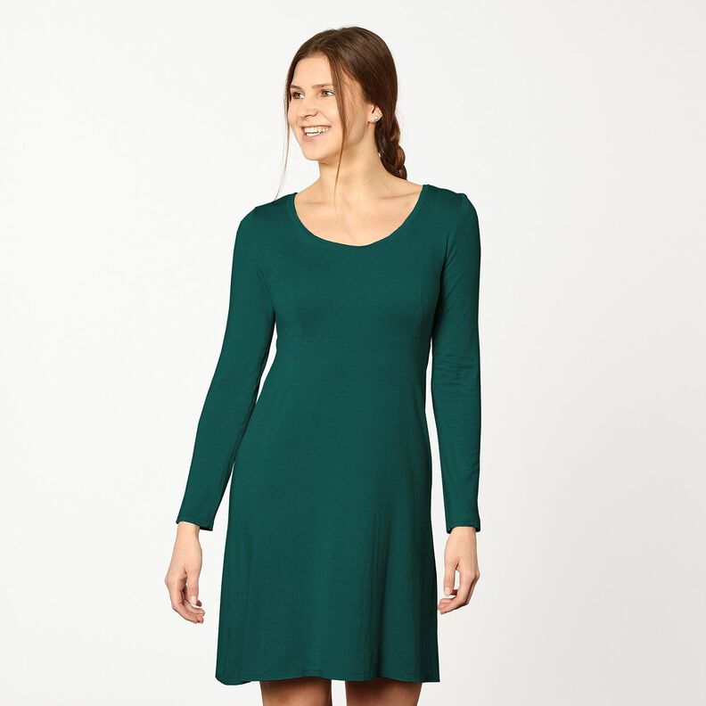 Bomullsjersey medium enfärgad – blågran, image number 6