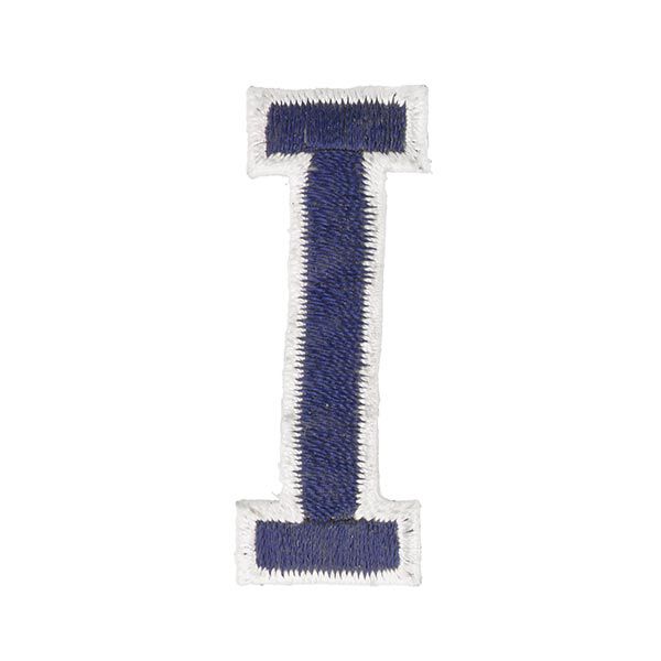 Applikation Bokstaven I [ Höjd: 4,6 cm ] – marinblått,  image number 1