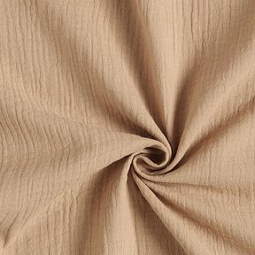 GOTS Muslin/Dubbel-krinkelväv | Tula – beige, 