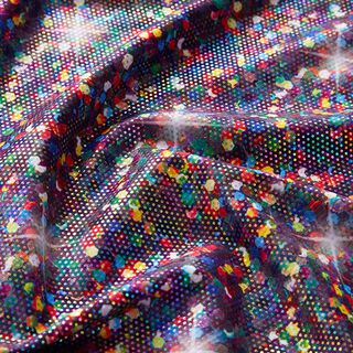 Foliejersey Glittrande konfetti – lila, 