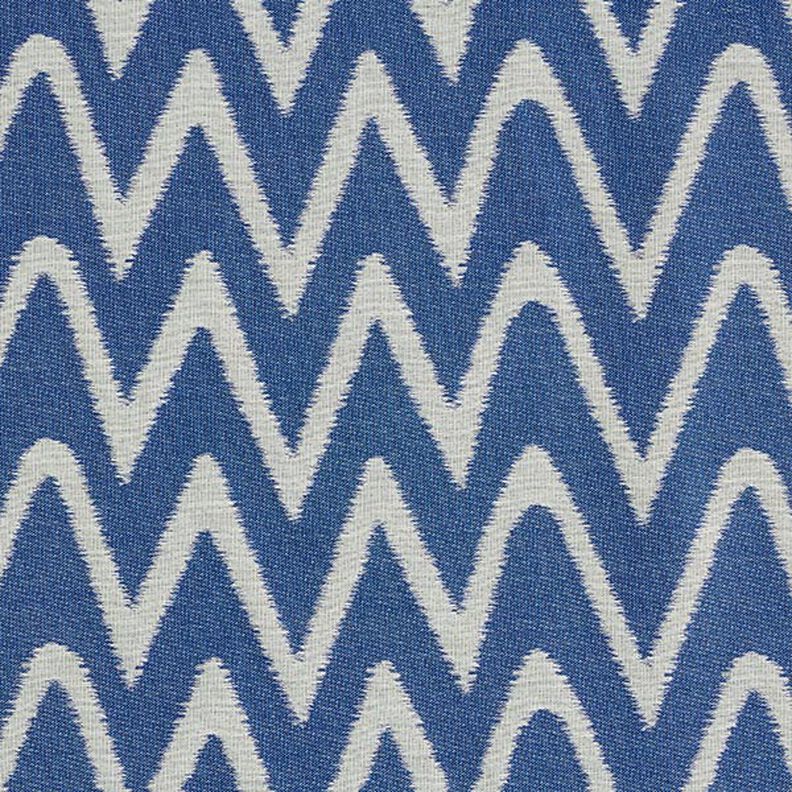 Outdoortyg jacquard Ikatmönster – blå,  image number 1
