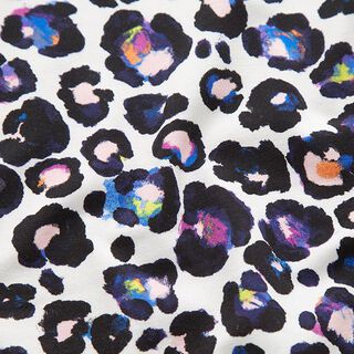 Bomullsjersey leopardmönster neon Digitaltryck – yllevit, 