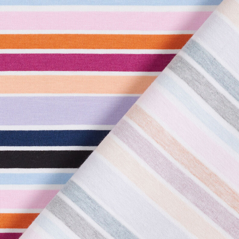 Bomullsjersey f&auml;rgglada r&auml;nder | by Poppy druva/apricot,  image number 4