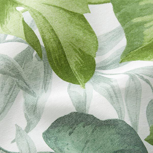 dekorationstyg Canvas stora monsterablad – vit/gräsgrönt,  image number 2
