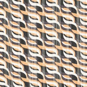 Chiffong Vågor och brända ränder med glitter – beige/vit, 