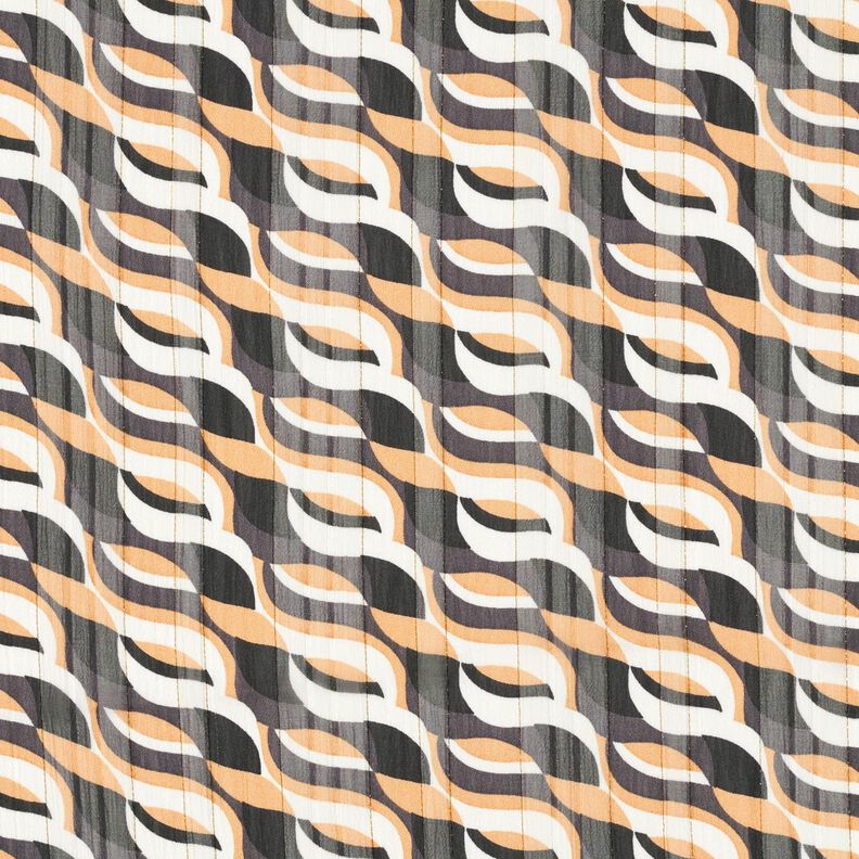 Chiffong Vågor och brända ränder med glitter – beige/vit, image number 1