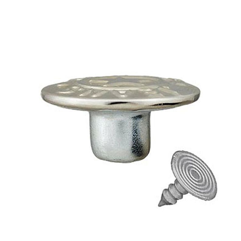 Jeanspatentknapp Stjärna – silver metallic,  image number 2