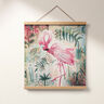 Dekorationstyg Gobelängstycke Flamingo – beige/pink,  thumbnail number 6