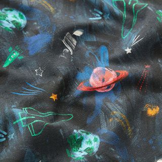 Sweatshirt Ruggad universum Digitaltryck – marinblått, 