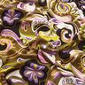 Viskostyg Retroblommor – oliv/lila,  thumbnail number 2
