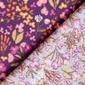Bomullstyg Kretong Ängsblommor – aubergine/rosa,  thumbnail number 4