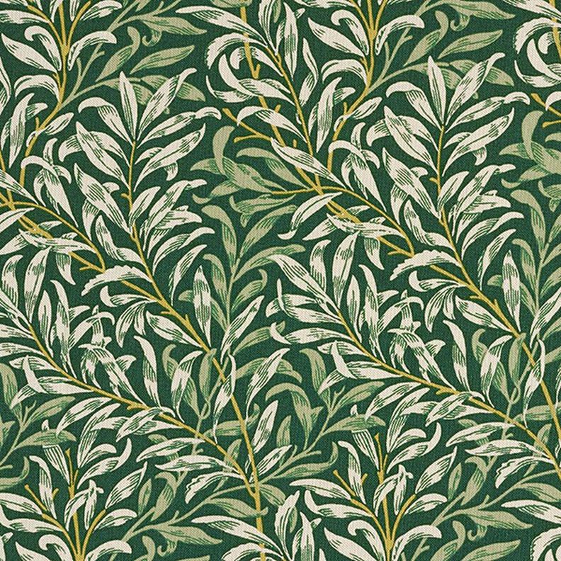 Dekorationstyg Halvpanama Sammanflätade grenar – natur/mörkgrön,  image number 1