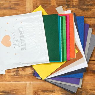 Pysselpåse filt [ 15 styck ]  – färgmix, 