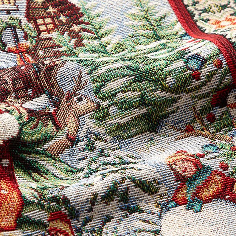 Panel Gobeläng Julbesök – karminröd,  image number 2