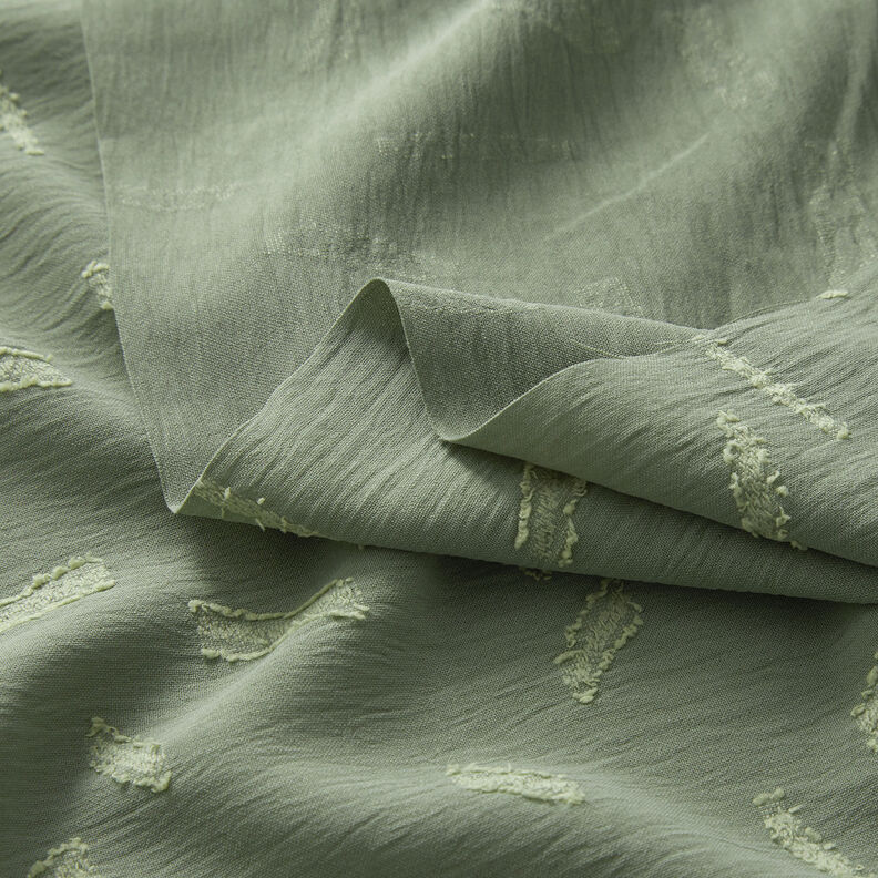 Jacquard dobby ränder – khaki, image number 3