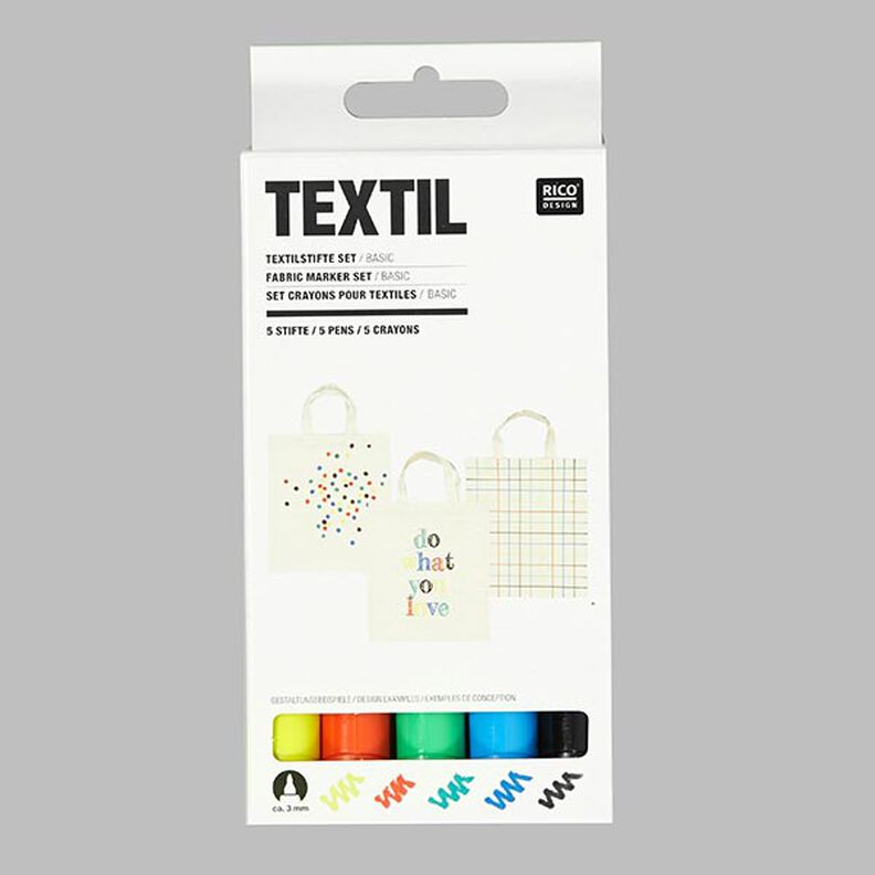 Textilpennor, set ”Basic” | RICO DESIGN,  image number 1