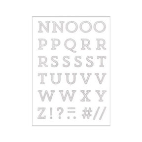 Strykfolie Glitter A-Z – silver metallic | Rico Design, 