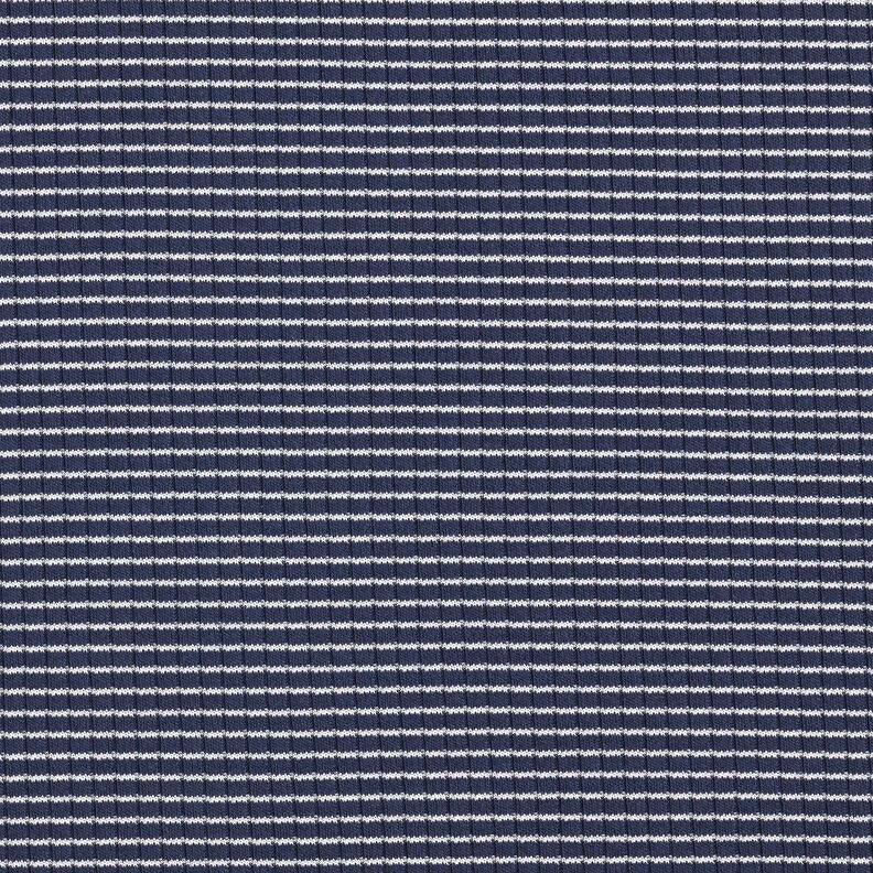 Ribbad jersey miniränder – marinblått/vit,  image number 1