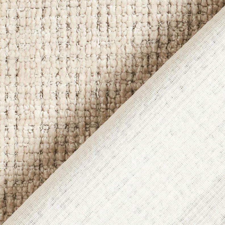 Stoppningstyg Chenille Enfärgat – ljus gråbrun, image number 3