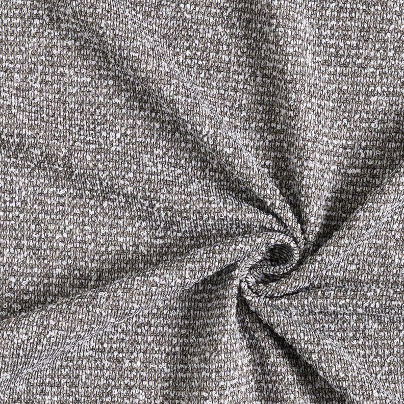 Stickad bouclé melange – mörkbeige/nattblå,  image number 1