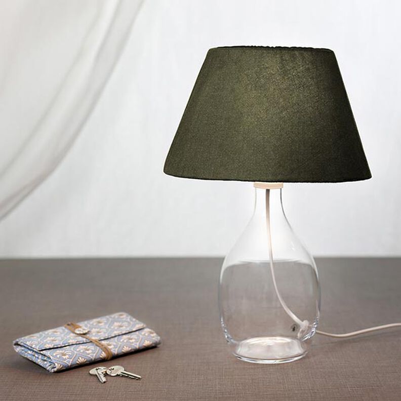 Linnetyg ramie mix stonewashed, kraftig kvalitet – mörk–oliv,  image number 7