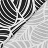 viskosjersey abstrakta blad – svart/vit,  thumbnail number 5