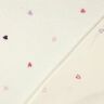 Teddyplysch broderade hjärtan | Poppy Fabrics – elfenbensvit/rose,  thumbnail number 4