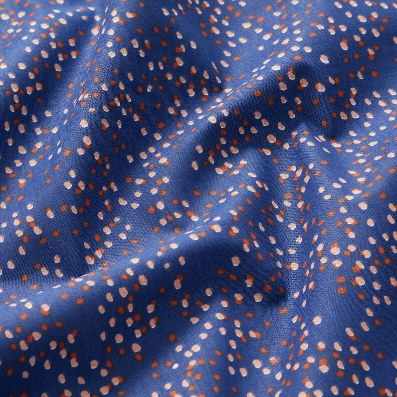 Bomullstyg Kretong Små prickar – indigo,  image number 2