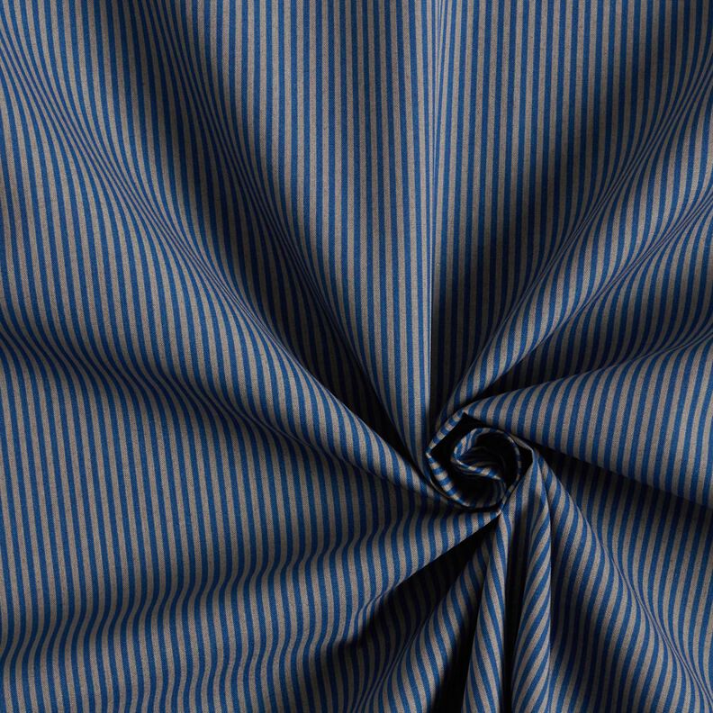 Skjorttyg med vertikala ränder – blå/grått,  image number 3
