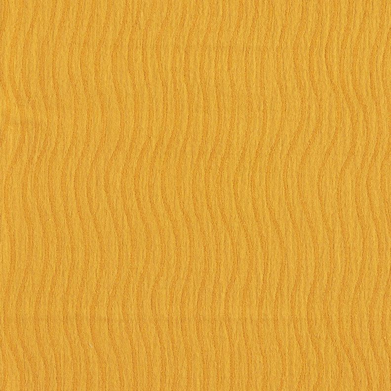 Linne-bomulls-mix Jacquard vågmönster – currygul,  image number 5