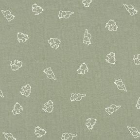 Våffeljersey babyelefanter – gråbeige, 