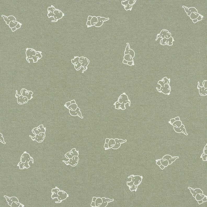 Våffeljersey babyelefanter – gråbeige,  image number 1