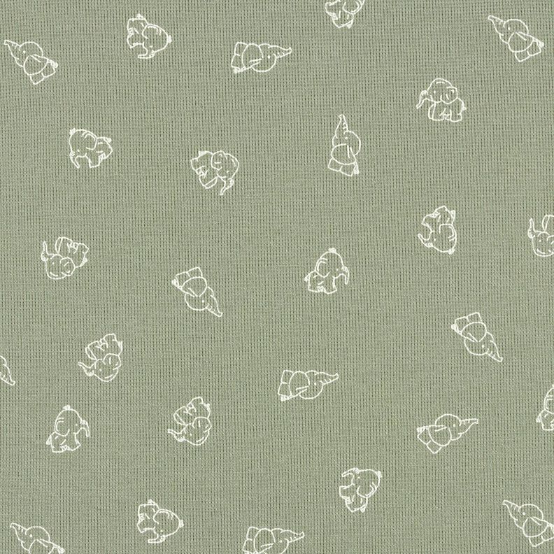 Våffeljersey babyelefanter – gråbeige, image number 1