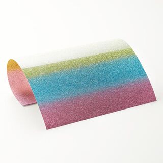 Strykfolie glitter regnbåge Din A4 – turkos/rosa, 