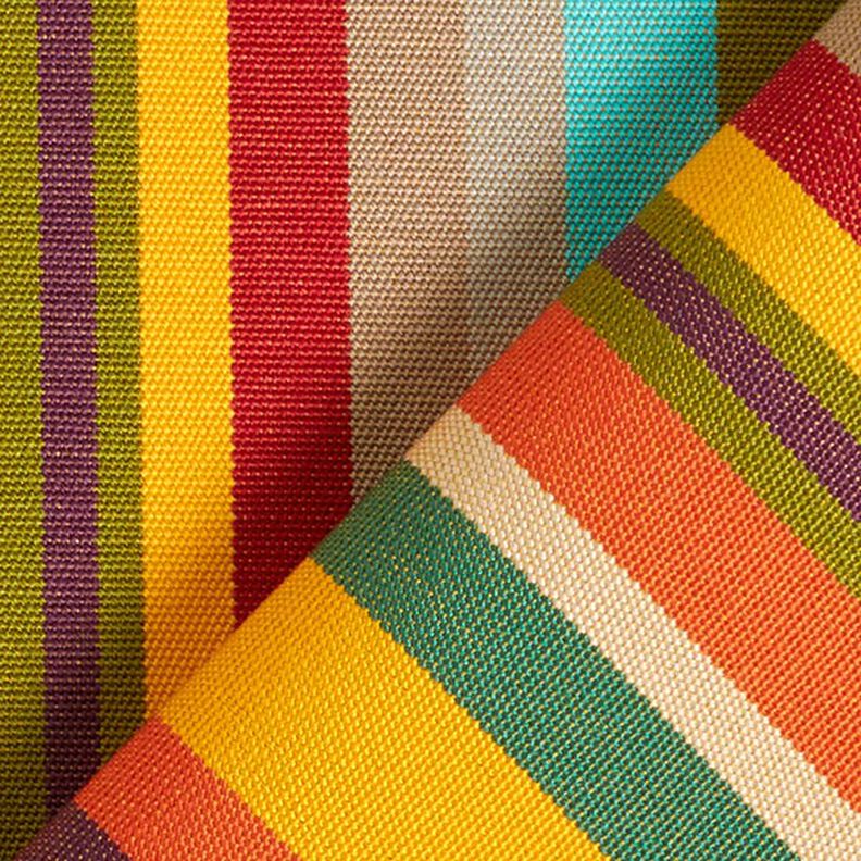 Outdoortyg Canvas Färgglada ränder – grön/gul,  image number 4