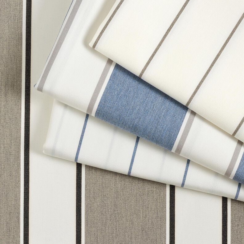 Outdoortyg Canvas blandade ränder – vit/grått, image number 5