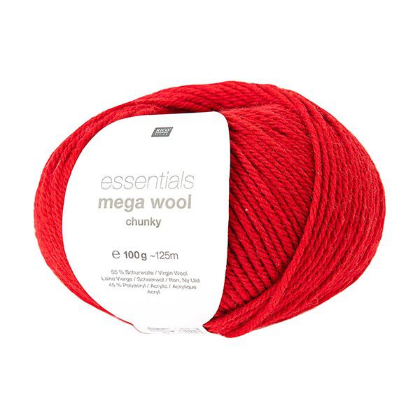 Essentials Mega Wool chunky | Rico Design – rött,  image number 1