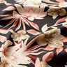 Crepesatin magnolior med palmblad – svart/beige,  thumbnail number 2