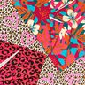 French Terry Sommarsweat lejon och blommor – pink/brandgul,  thumbnail number 7