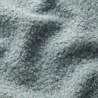Walkad stickad bouclé – blågrått, 